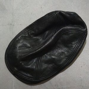 Black Stetson Leather Newsboy Hat